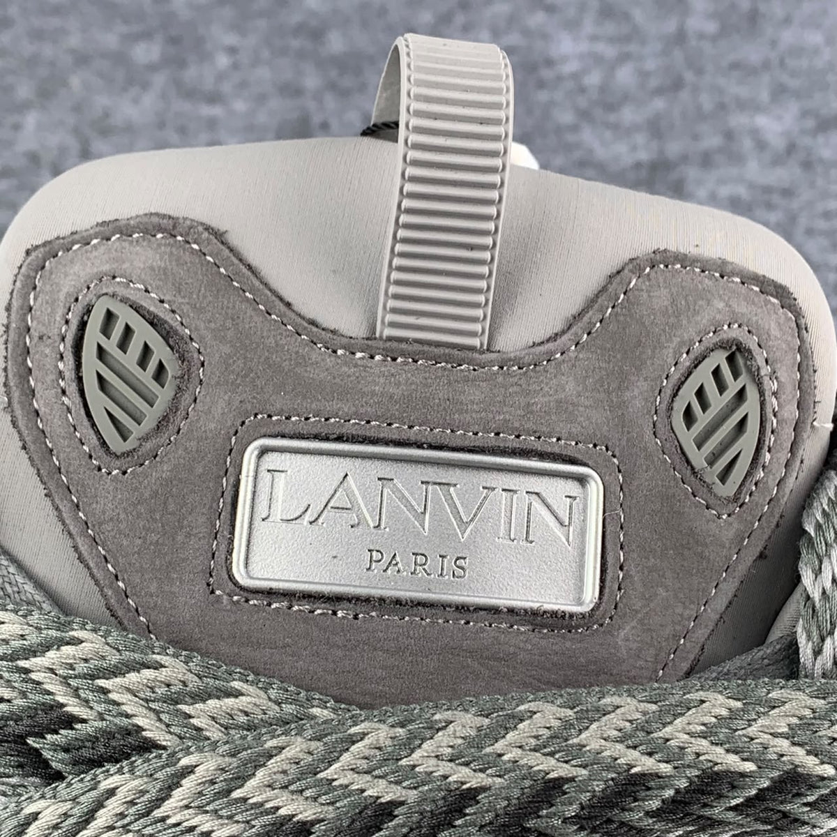 Lanvin Curb Sneakers 'Speckled Effect - Light Grey'