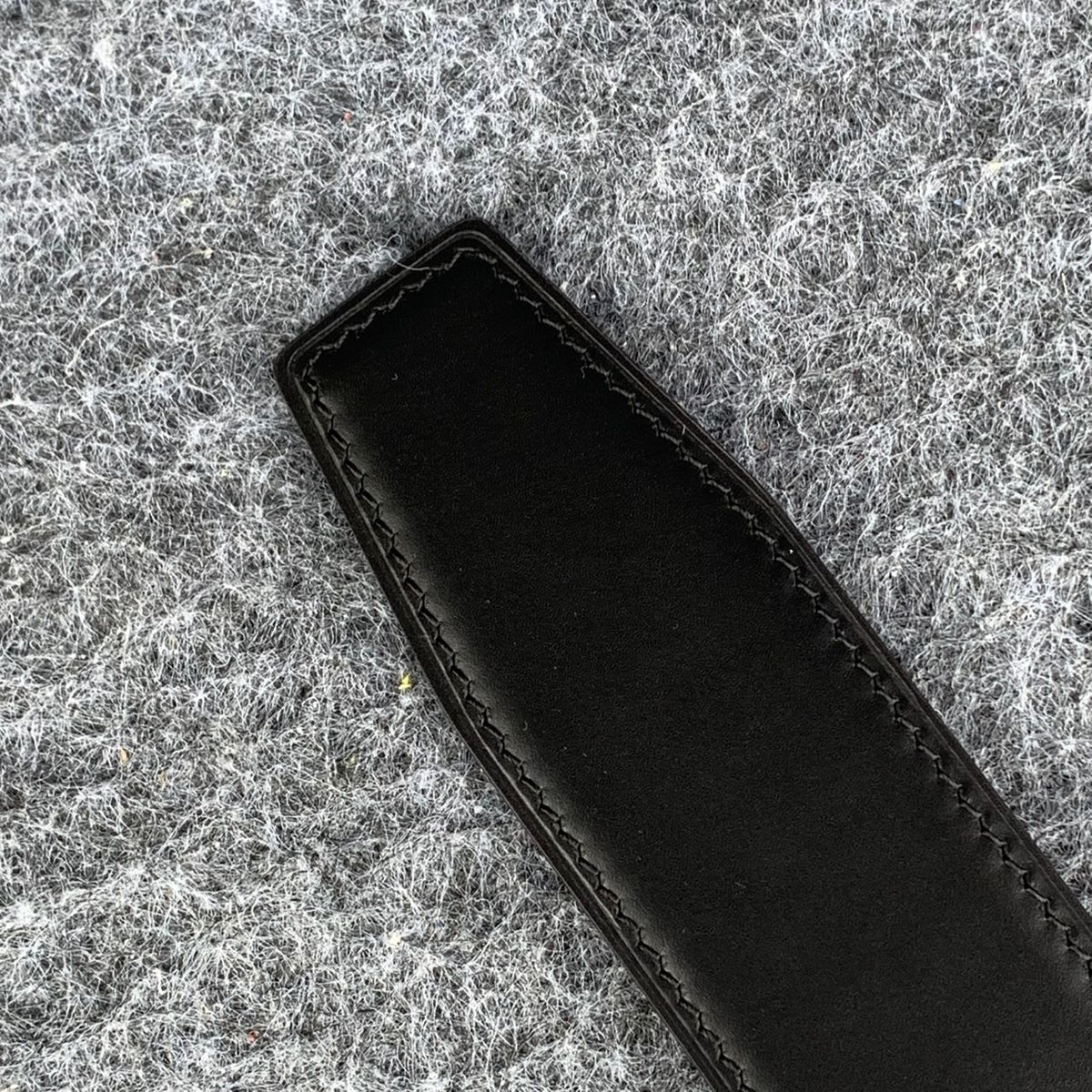 H Constance Leather Reversible Belt 'Noir/Silver'