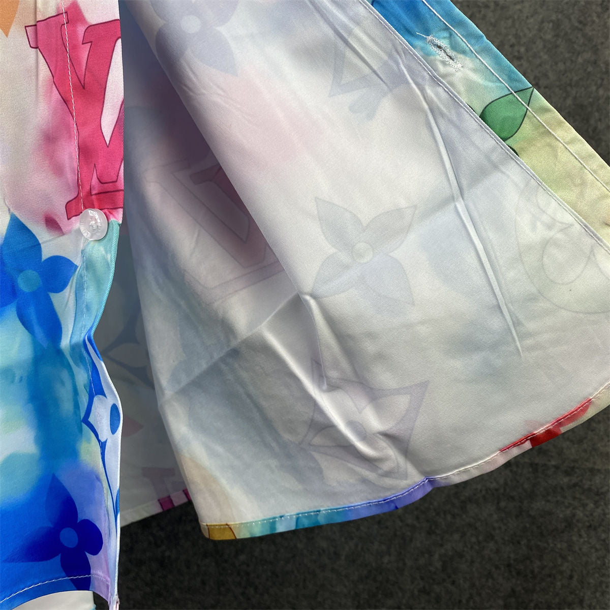 LV Multicolor Watercolor Monogram Short-Sleeve Shirt 'Multicolor'