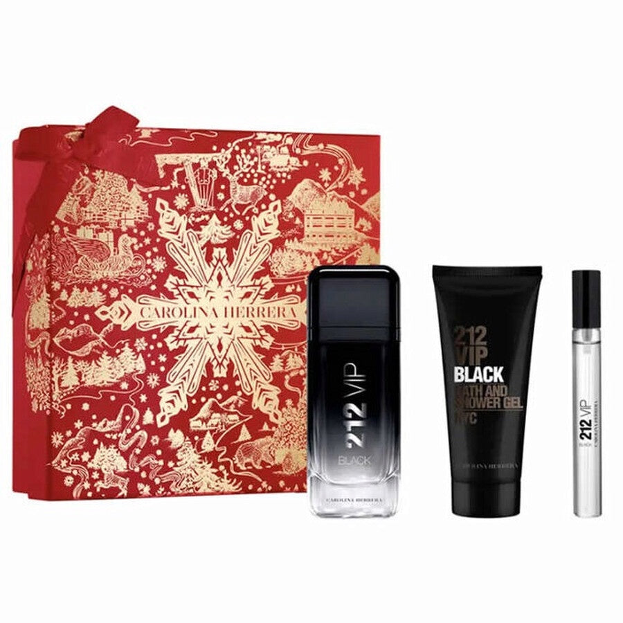 212 VIP Black Men Set 3.4oz EDP & .34oz Mini & 3.4oz SG