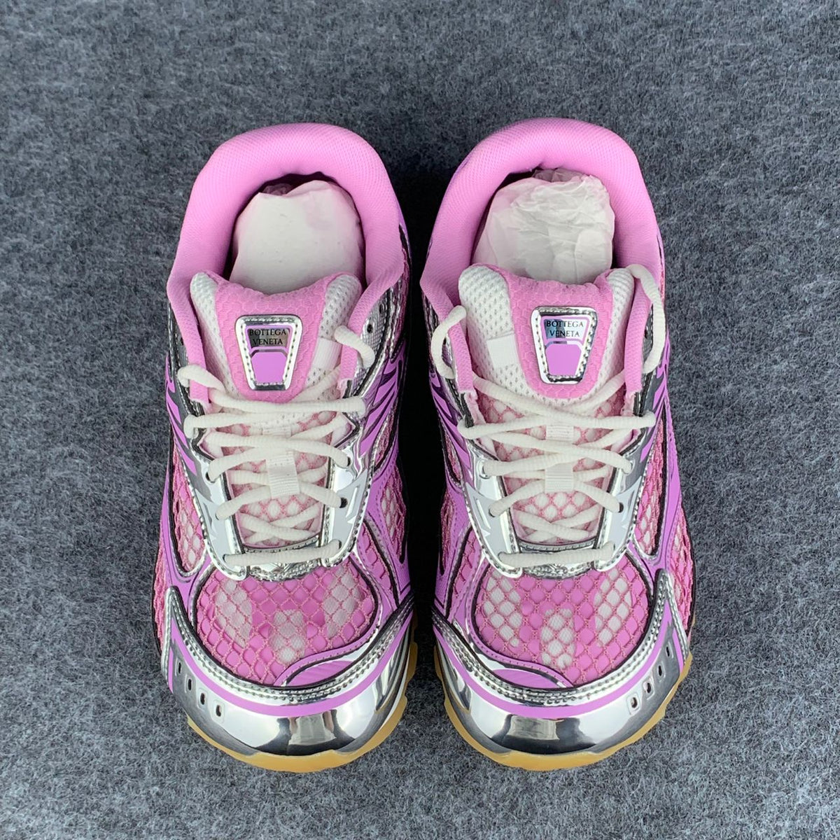 Bottega Veneta Wmns Orbit Sneaker 'Gloss Silver' (EU Warehouse, No QC)