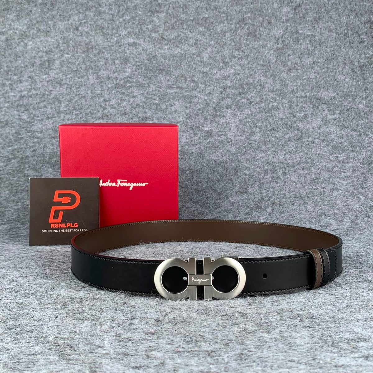 Ferragamo Gancini Leather Belt ‘Black’