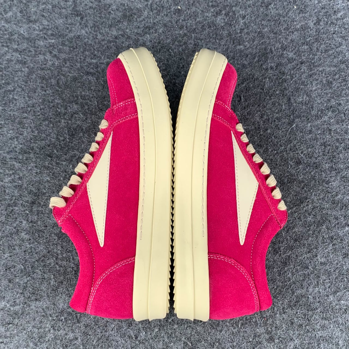 Rick Owens Wmns EDFU Suede Leather Vintage Low 'Hot Pink'