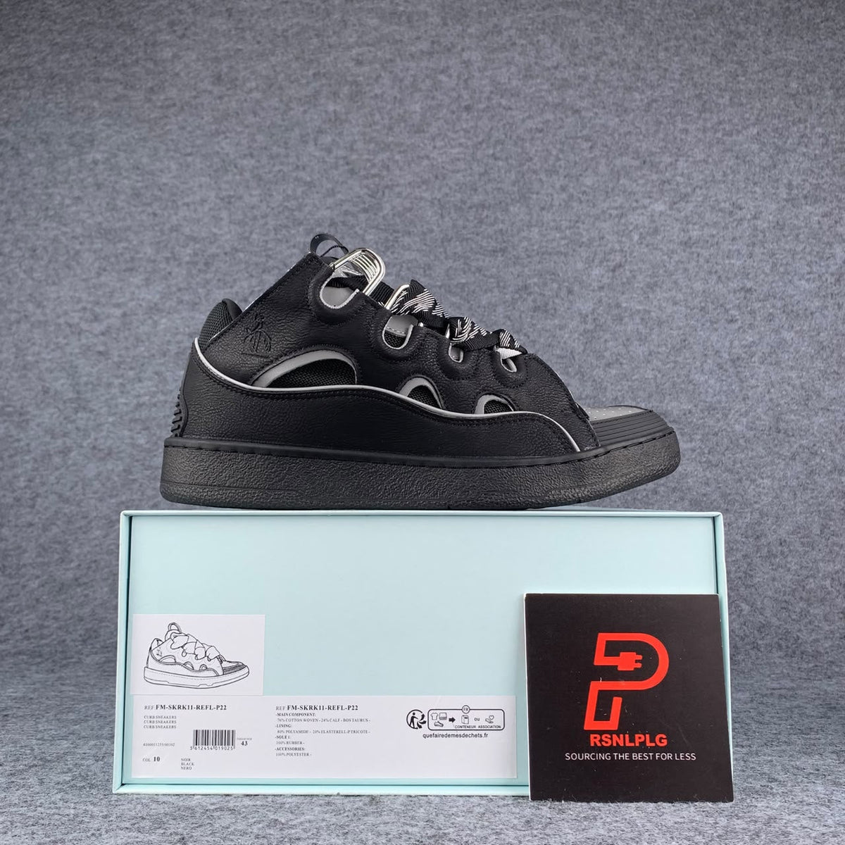 (Value Version) Lanvin Curb Sneakers 'Black Grey'