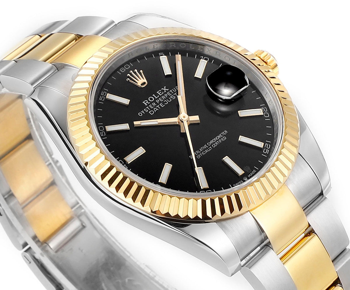 Gold & Steel Black 41MM Watch