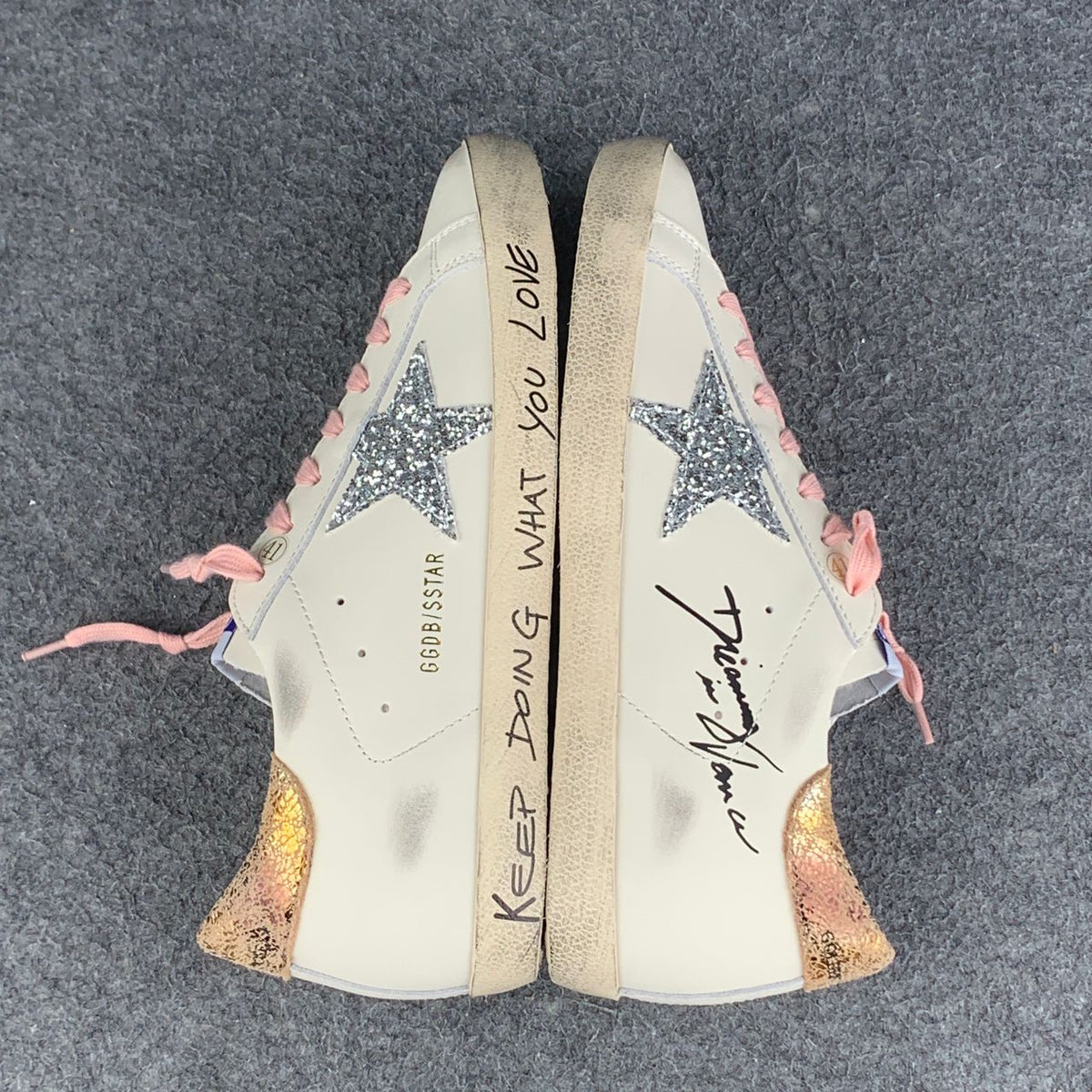GOLDEN GOOSE Wmns Superstar Doing What You Love Pink Tab Sneaker (takes 8-14 days to customise)