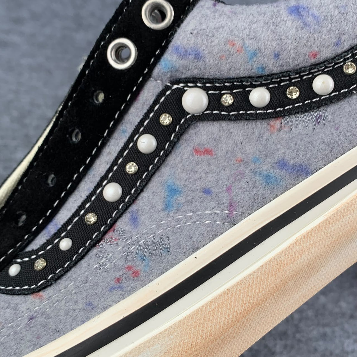 SATOSHI NAKAMOTO x Vans Old Skool Reissue 36 'Speckled Moving Blanket Grey'