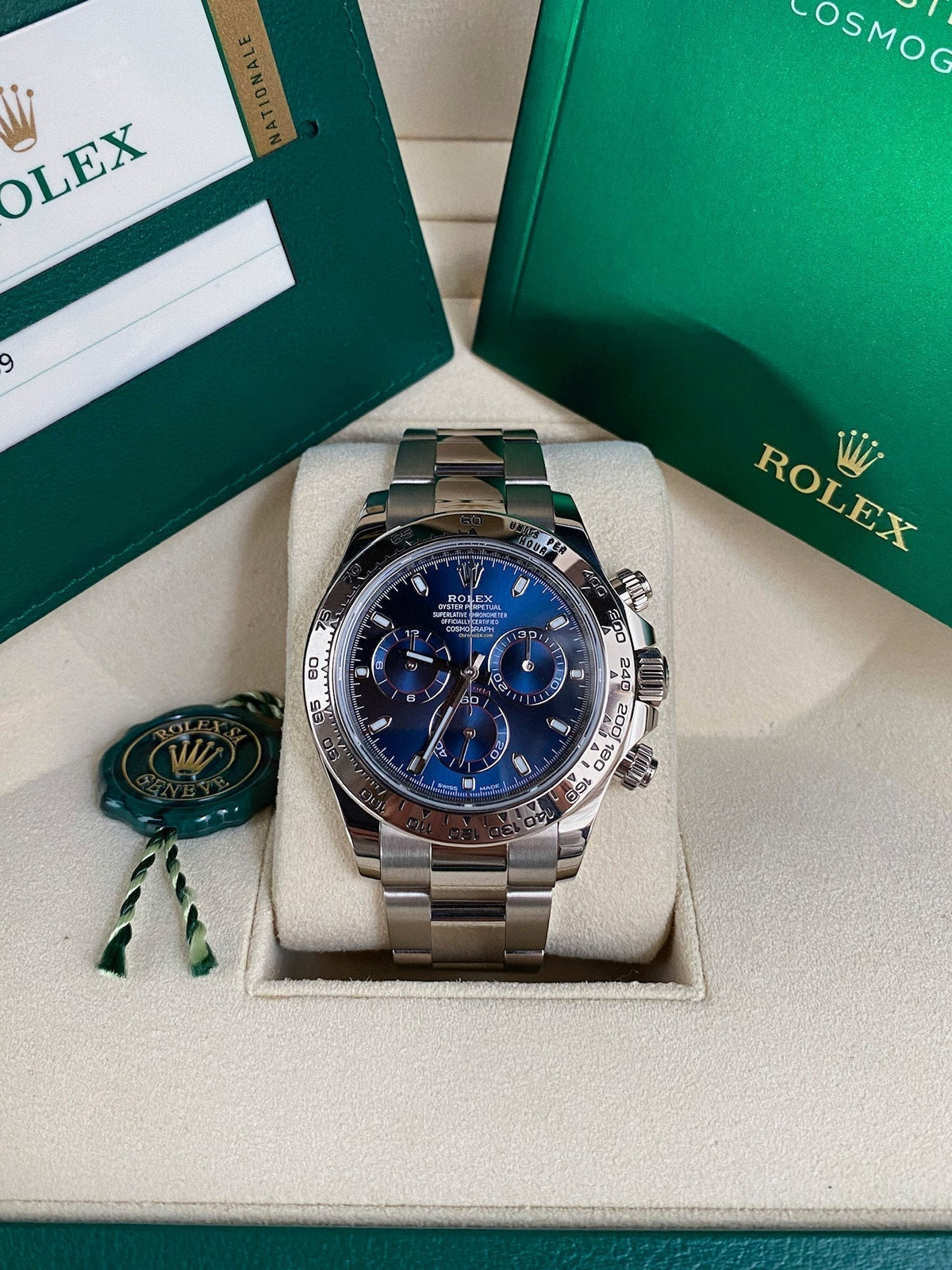 Daytona White Gold De Cadran Blue