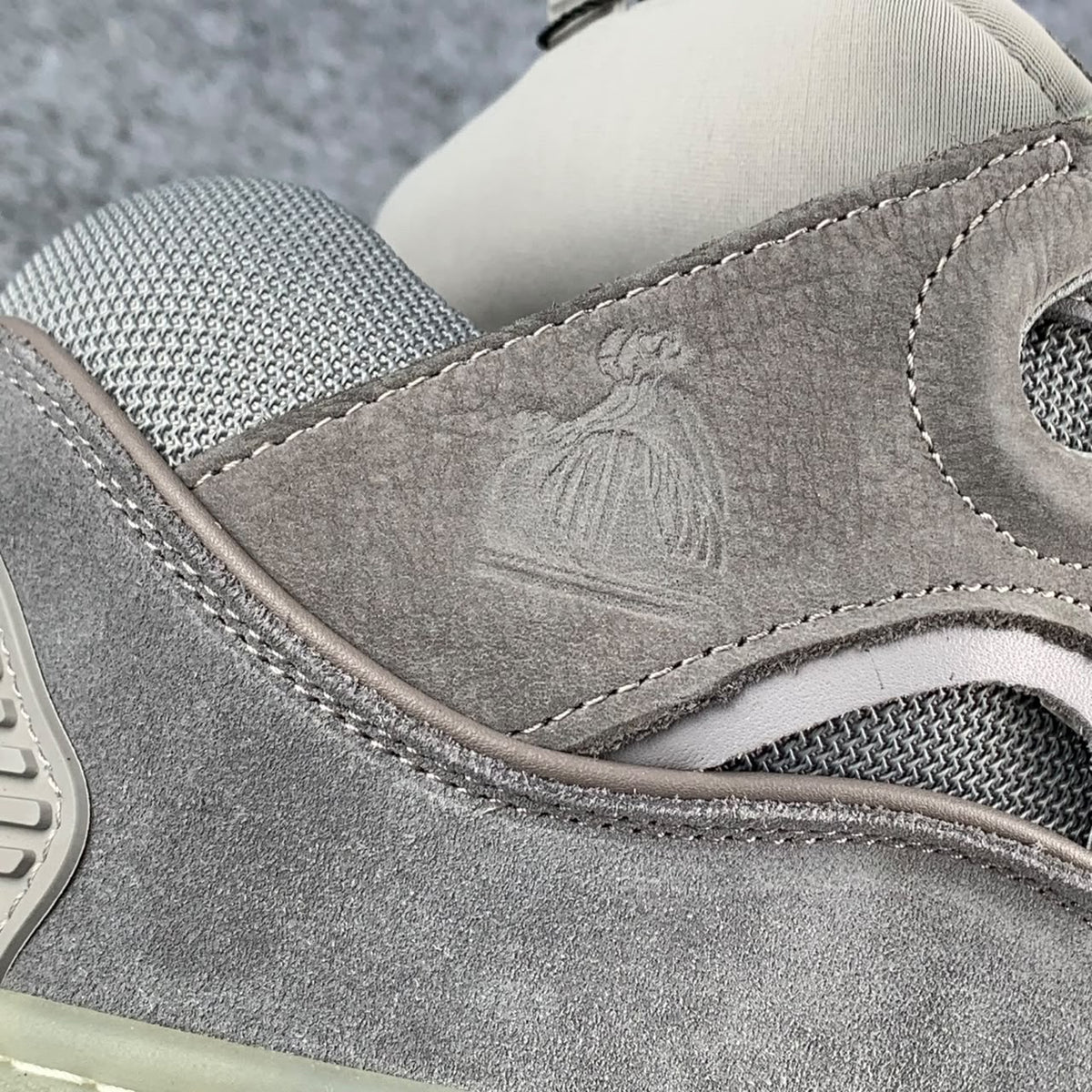 Lanvin Curb Sneakers 'Speckled Effect - Light Grey'
