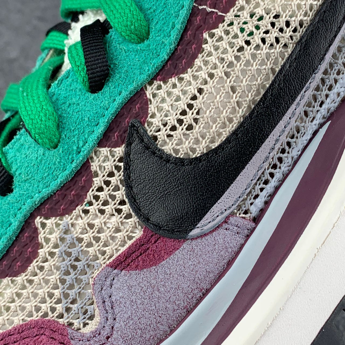 sacai x VaporWaffle SP 'Villain Red'