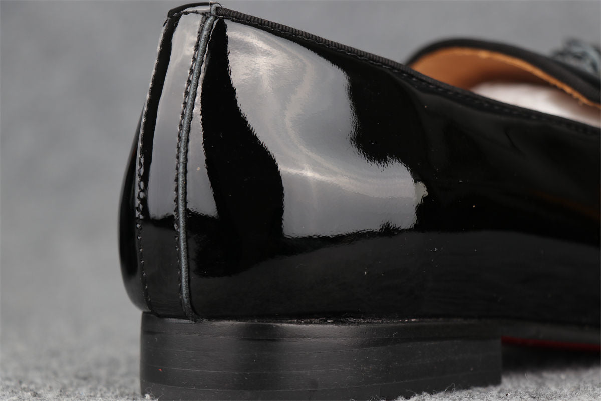 CL Dandelion Tassel Loafers ‘Black Patent Leather'
