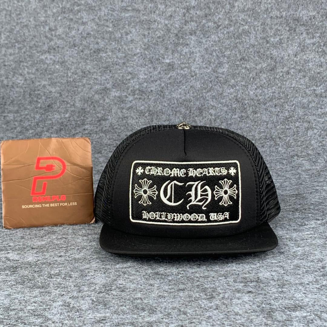 Chrome Hearts CH Hollywood Trucker Hat ‘Black’