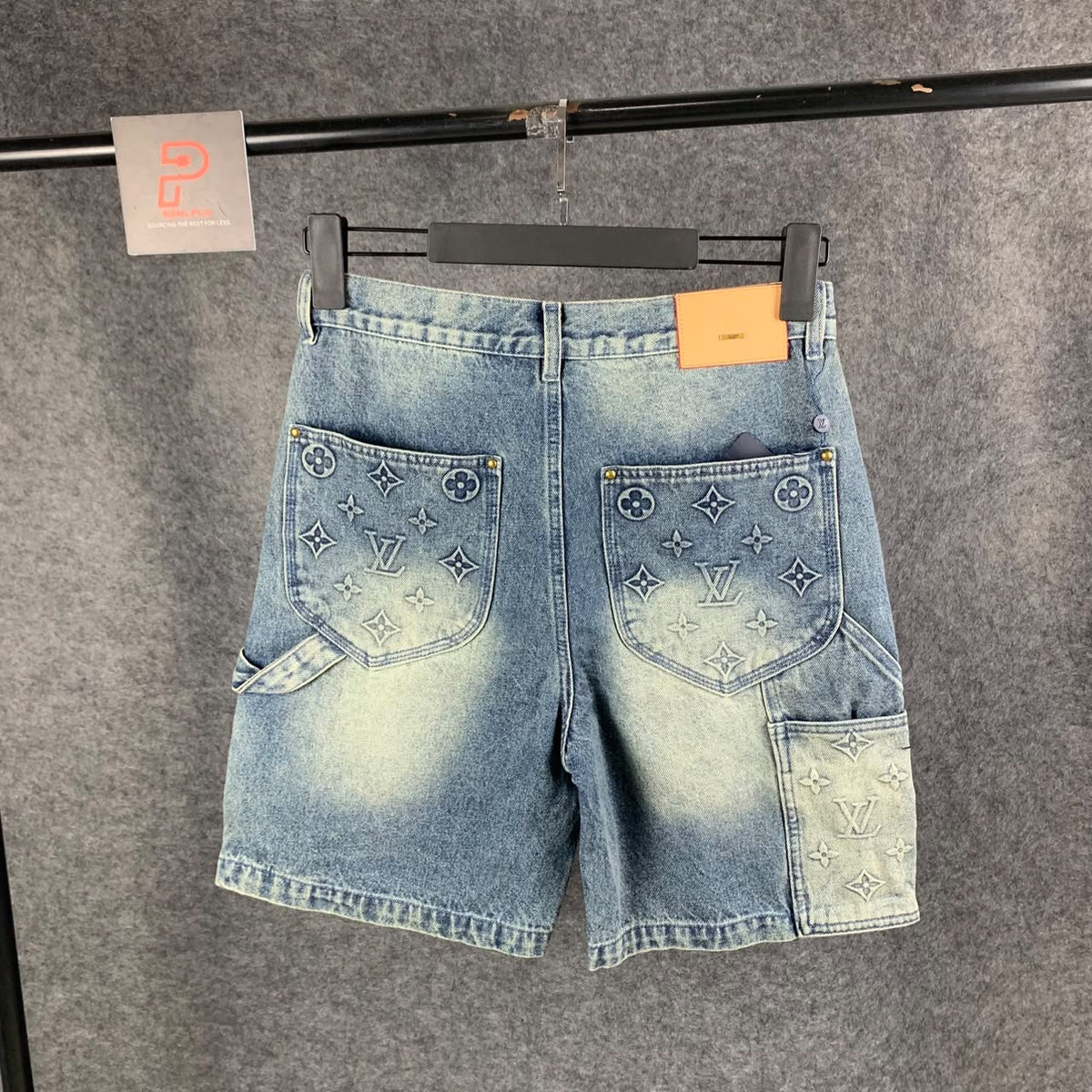 LV Washed Denim Workwear Shirt & LV Denim Carpenter Shorts)