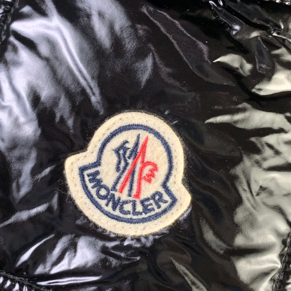 Moncler Maya Hooded Shiny Full Zip Jacket 'Black'