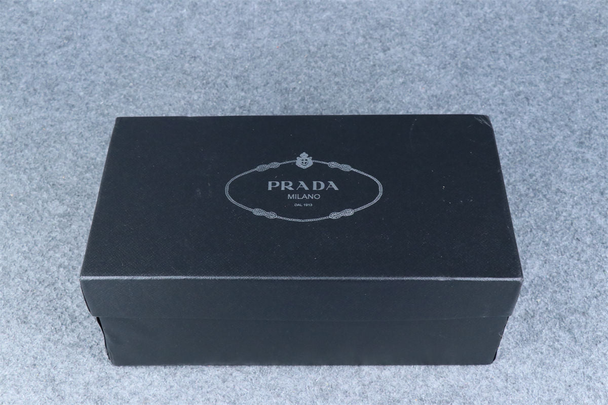 Prada Leather Dual-Buckle Slide Sandals