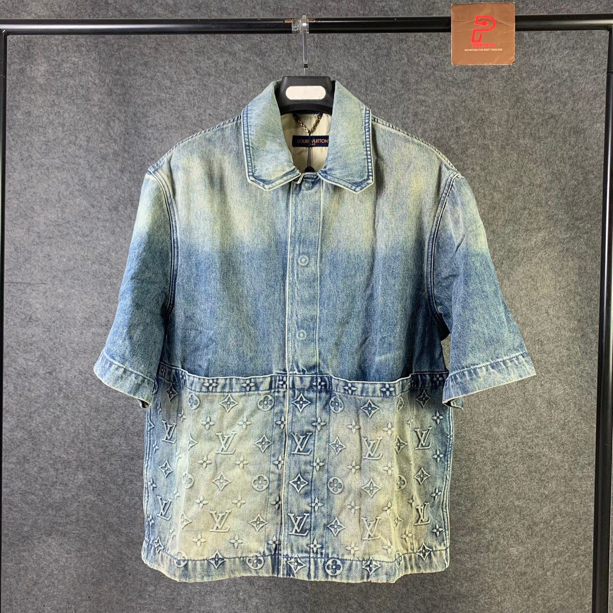 LV Washed Denim Workwear Shirt & LV Denim Carpenter Shorts)