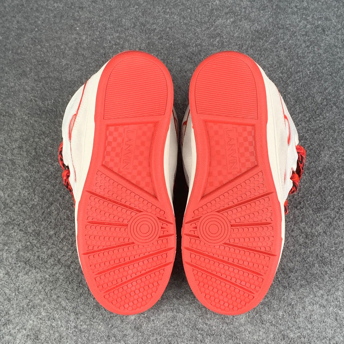 Lanvin Curb Sneakers 'White Red'