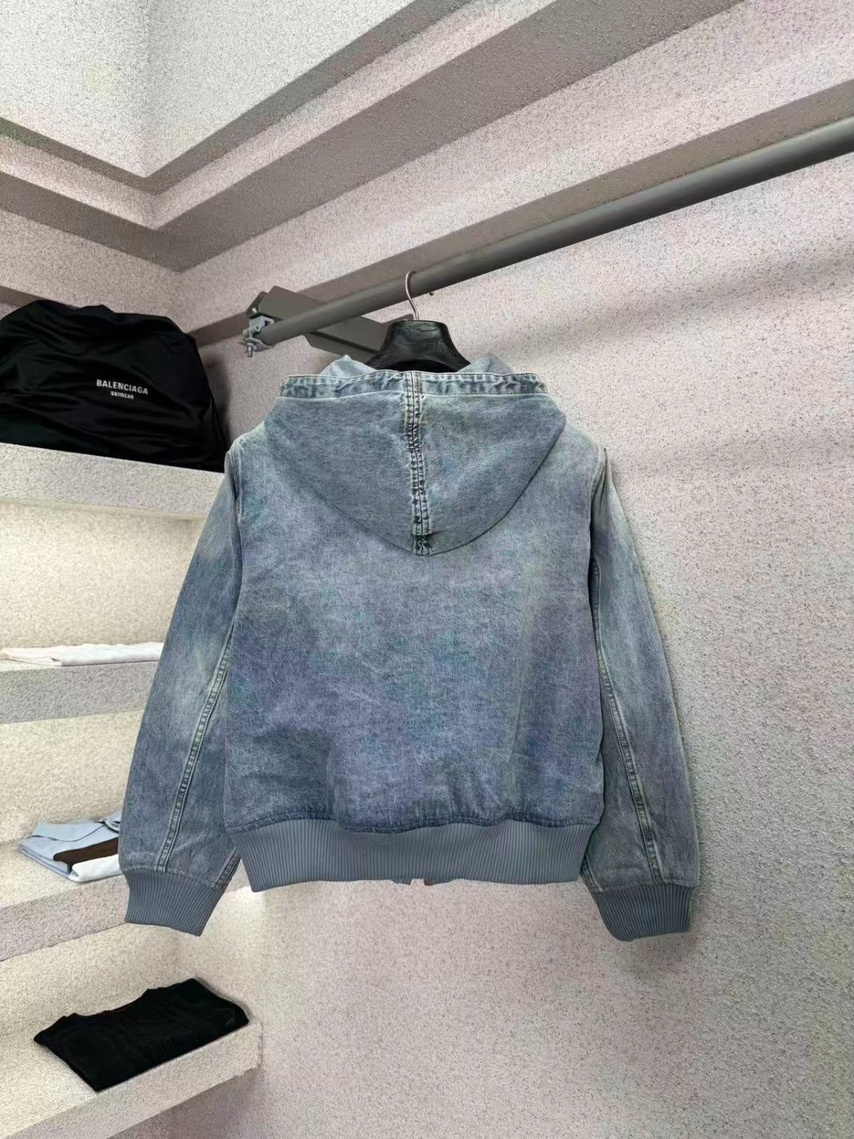 LV Hooded Workwear Denim Blouson