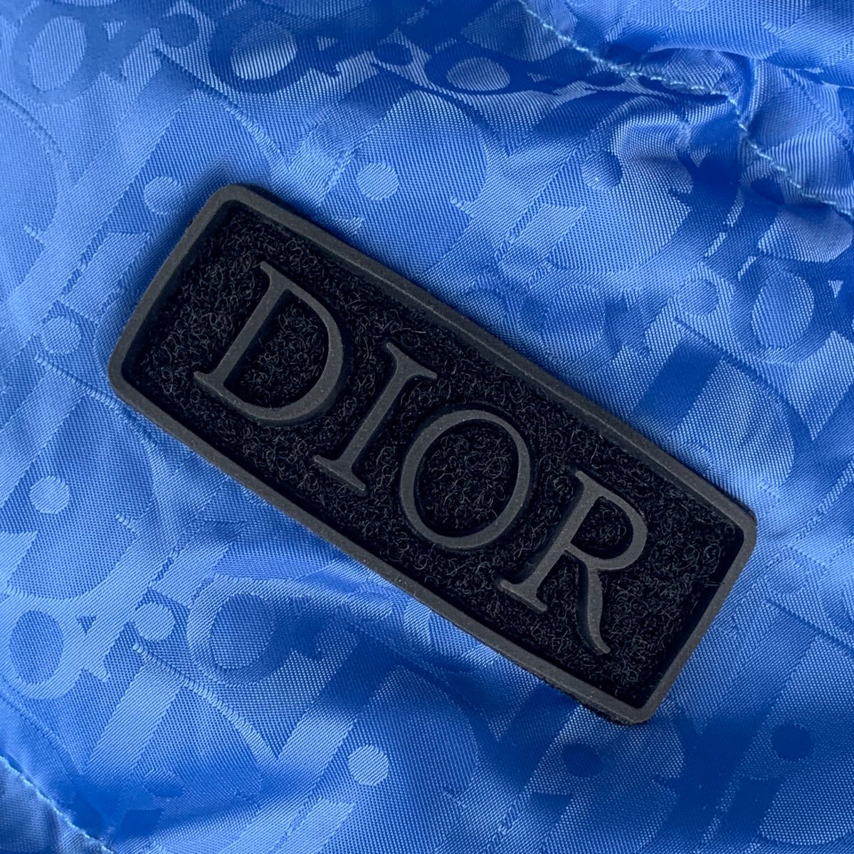Dior Oblique Down Jacket in Blue Technical Jacquard