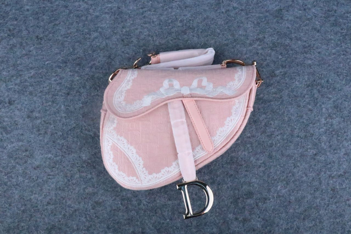 Dior Small Saddle Bag with Strap Latte