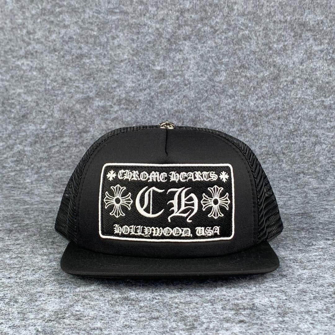 Chrome Hearts CH Hollywood Trucker Hat ‘Black’