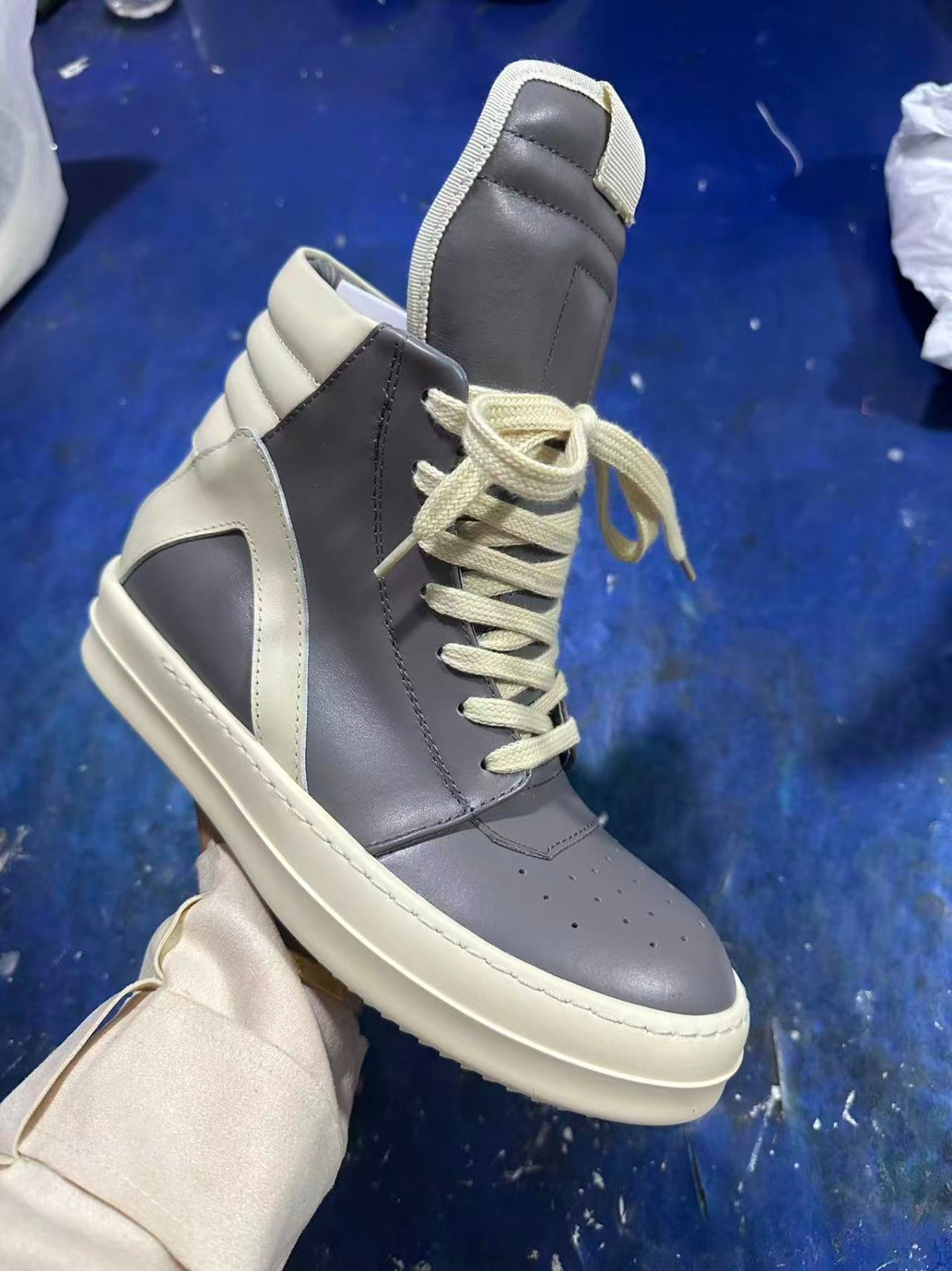 Rick Owens Geobasket High 'Washed Indigo'
