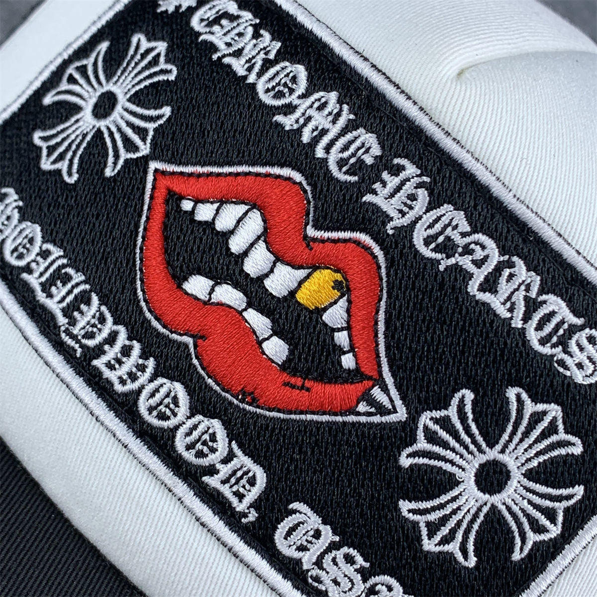 Chrome Hearts Chomper Hollywood Trucker Hat ‘Black/White’