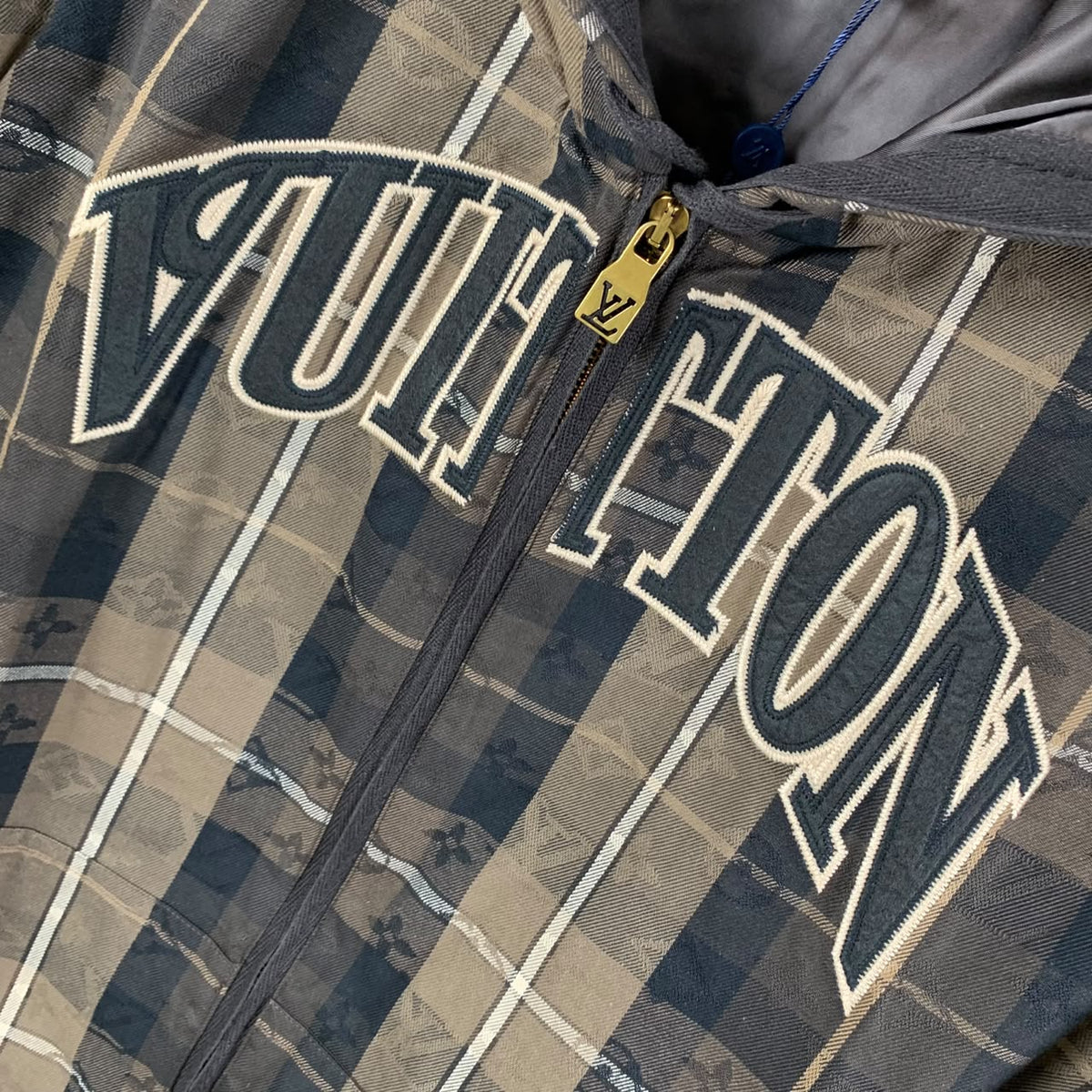 LV Louis Vuitton Tailored Hooded Blouson ‘Brown Beige’