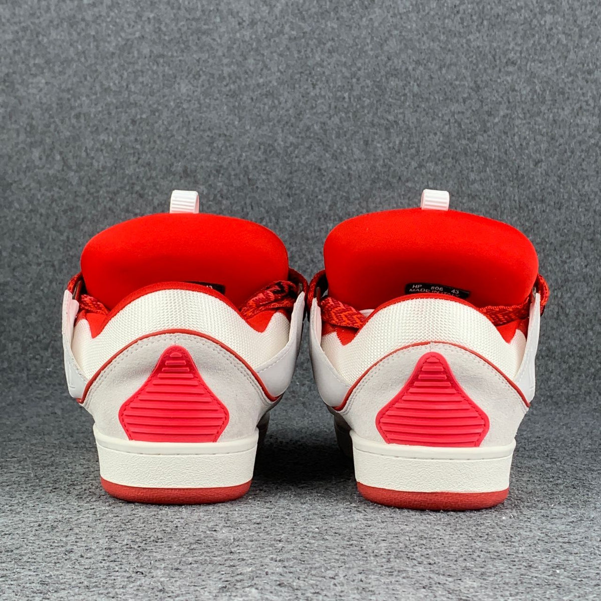 Lanvin Curb Sneakers 'White Red'