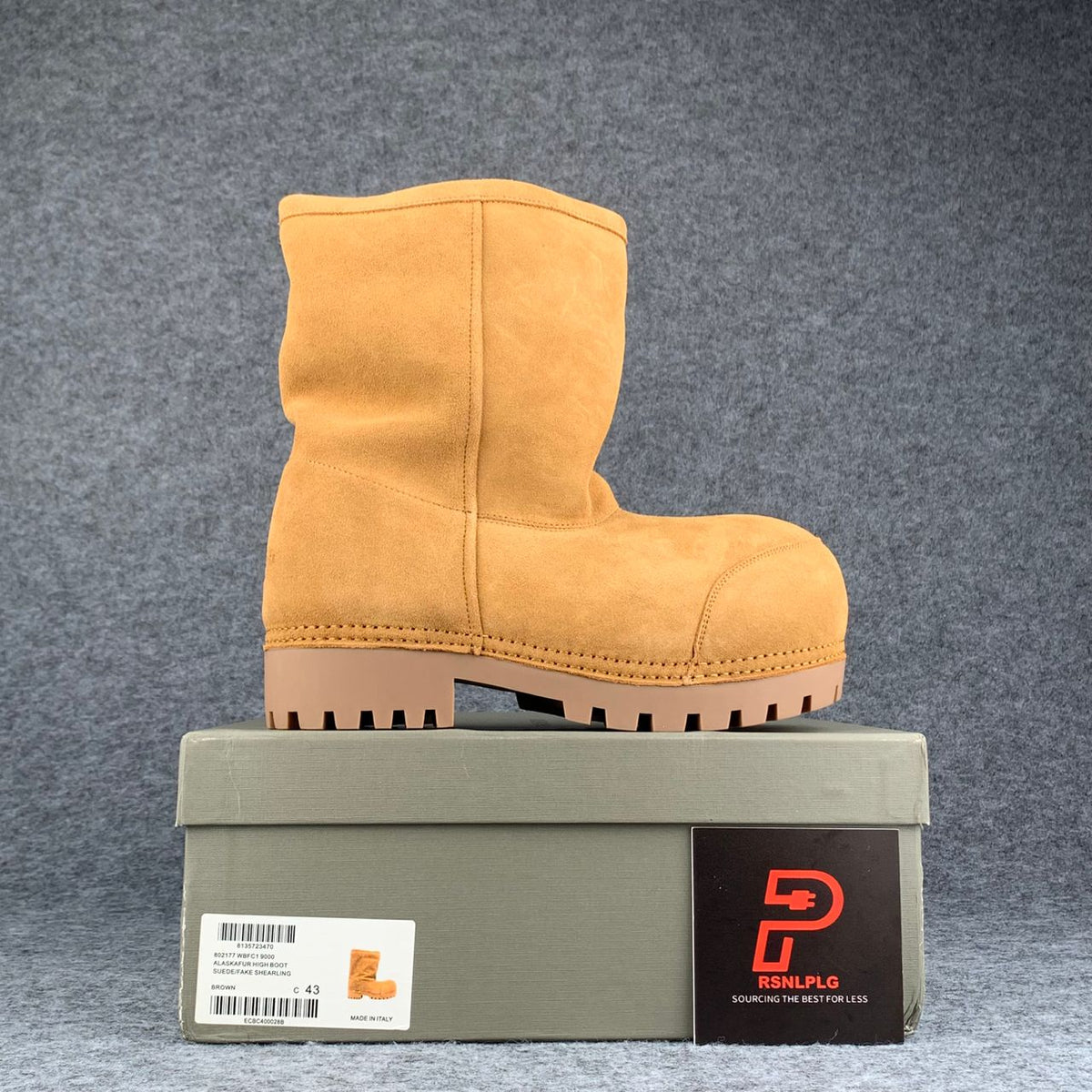 Balenciaga Alaska Fur Low Boot 'Brown' (B-Grade)