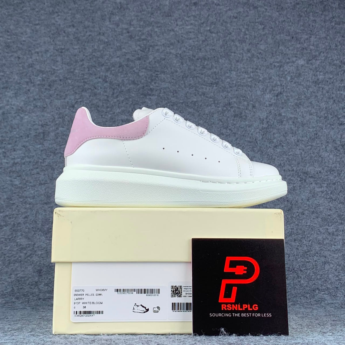 Wmns Alexander McQueen Oversized Sneaker 'White Lilla'