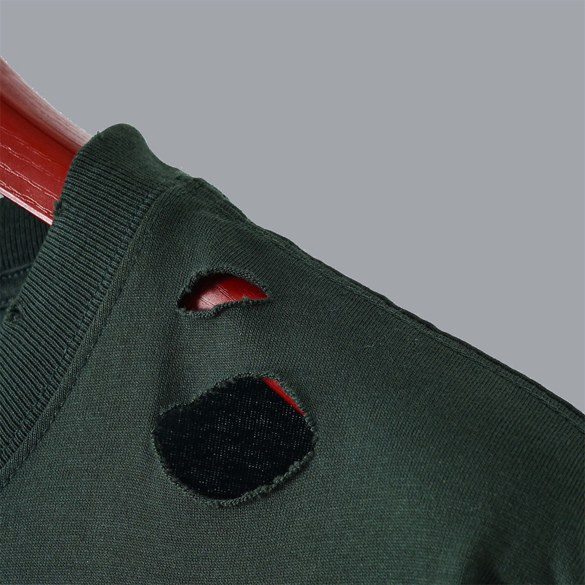 Balenciaga Caps Destroyed Flatground T-Shirt in Green