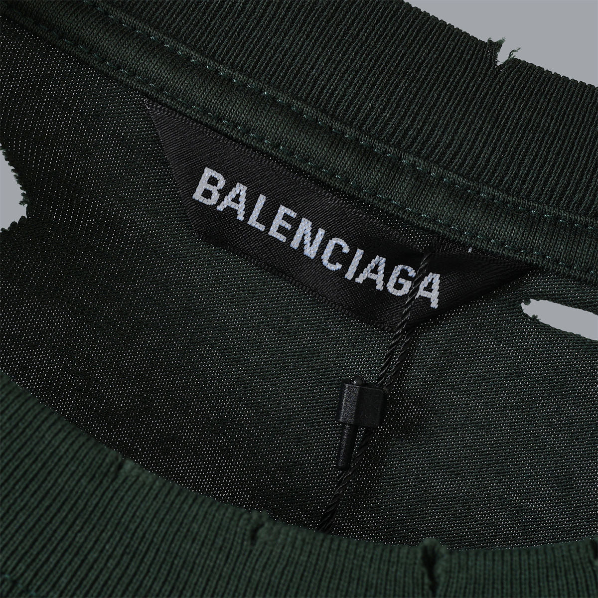 Balenciaga Caps Destroyed Flatground T-Shirt in Green