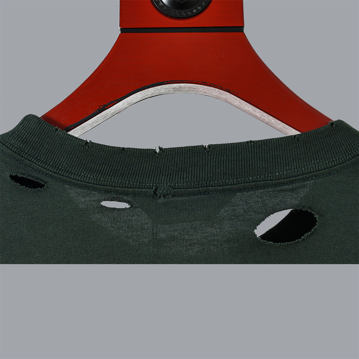 Balenciaga Caps Destroyed Flatground T-Shirt in Green