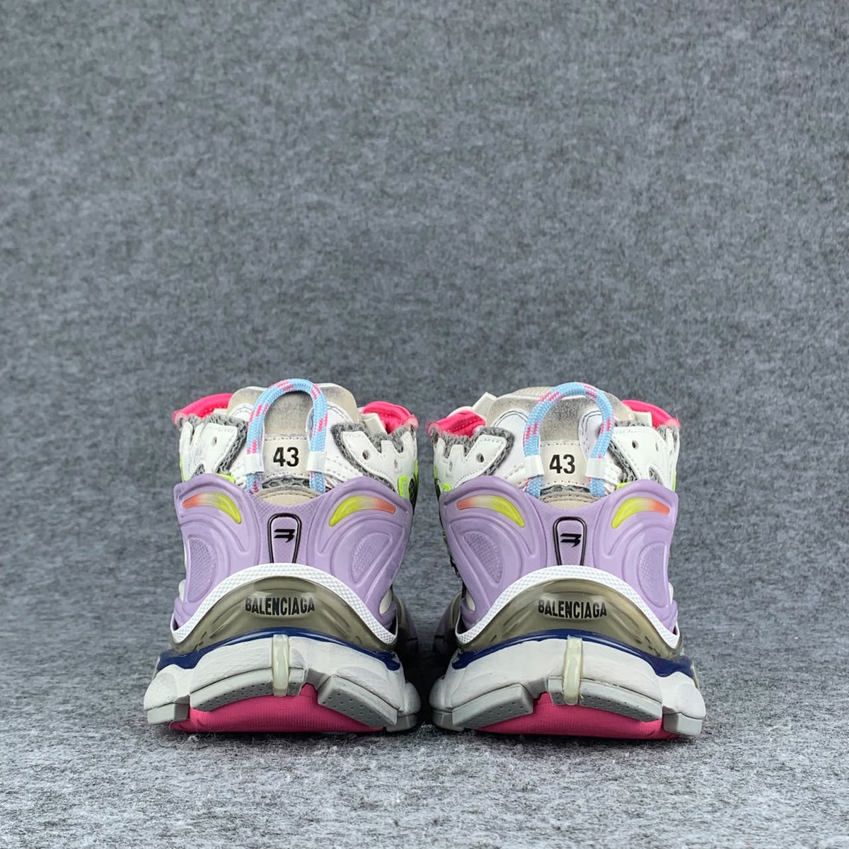 Balenciaga Runner Sneaker 'Grey Light Purple Neon Yellow'