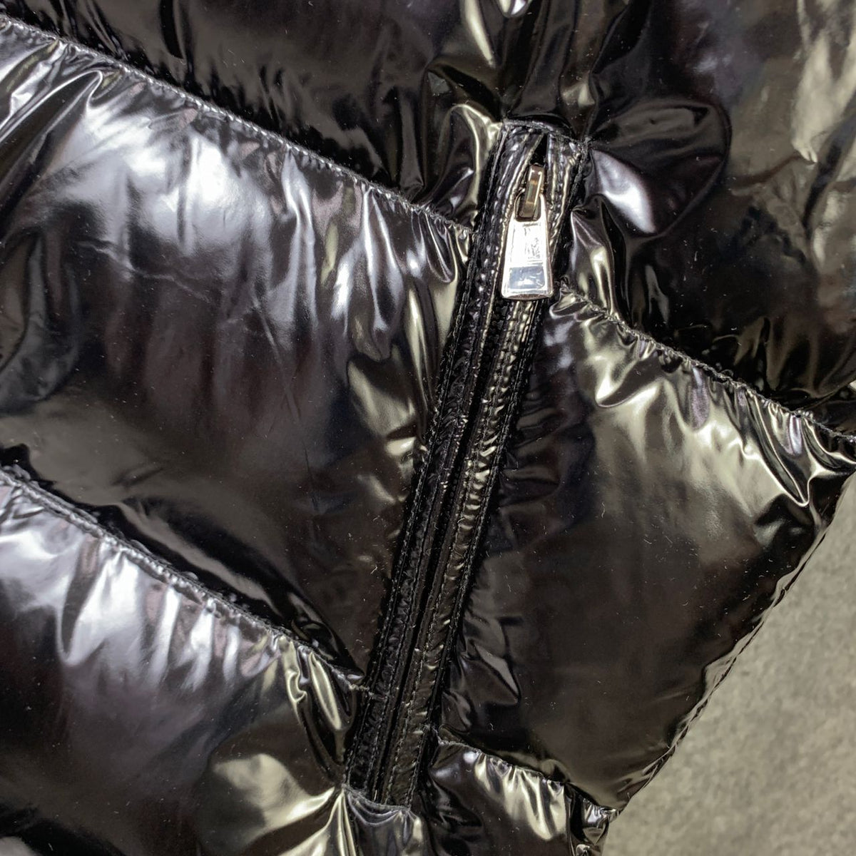 Moncler Maya Hooded Shiny Full Zip Jacket 'Black'