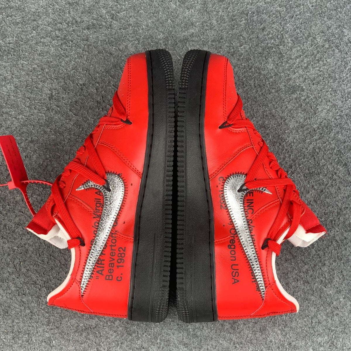 Off-White x Nike Air Force 1 “Crimson” (Sample)