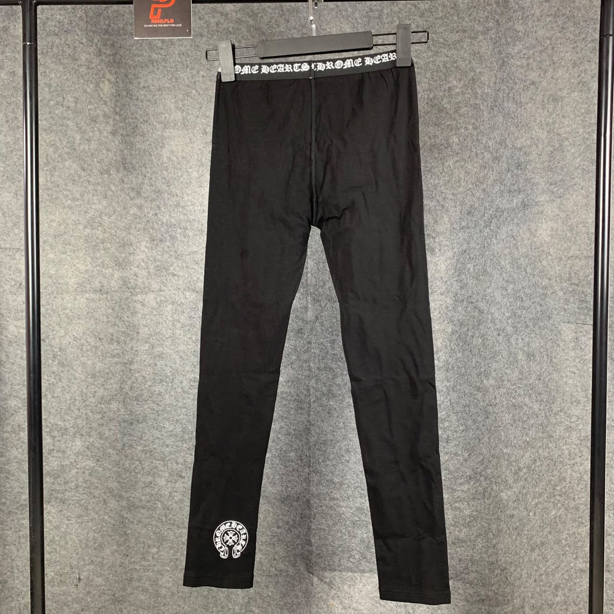 Chrome Hearts Black Horseshoe Logo Stretch Leggings ‘Black’