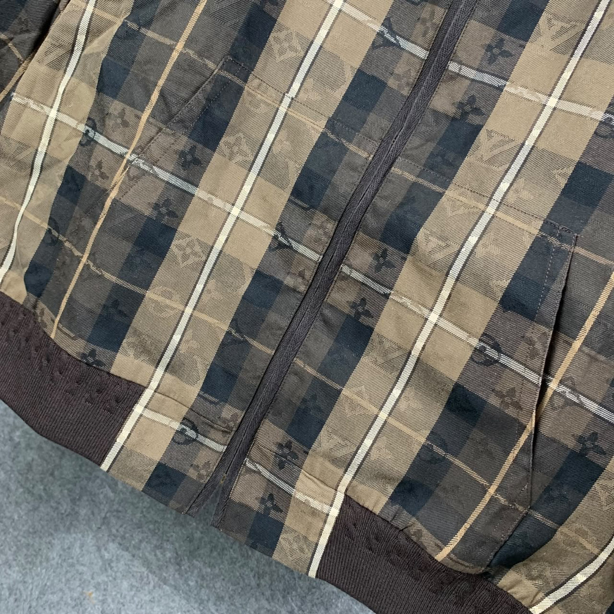 LV Louis Vuitton Tailored Hooded Blouson ‘Brown Beige’