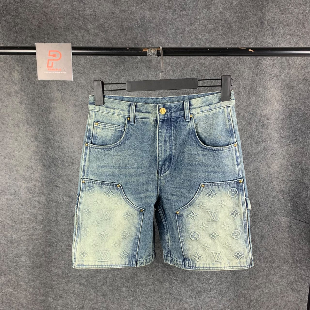 LV Washed Denim Workwear Shirt & LV Denim Carpenter Shorts)