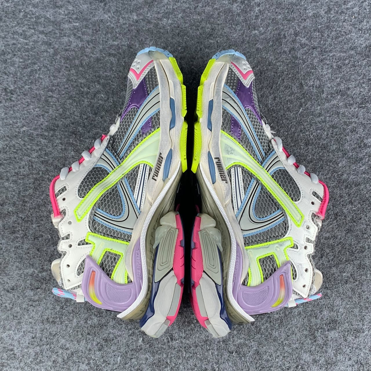 Balenciaga Runner Sneaker 'Grey Light Purple Neon Yellow'