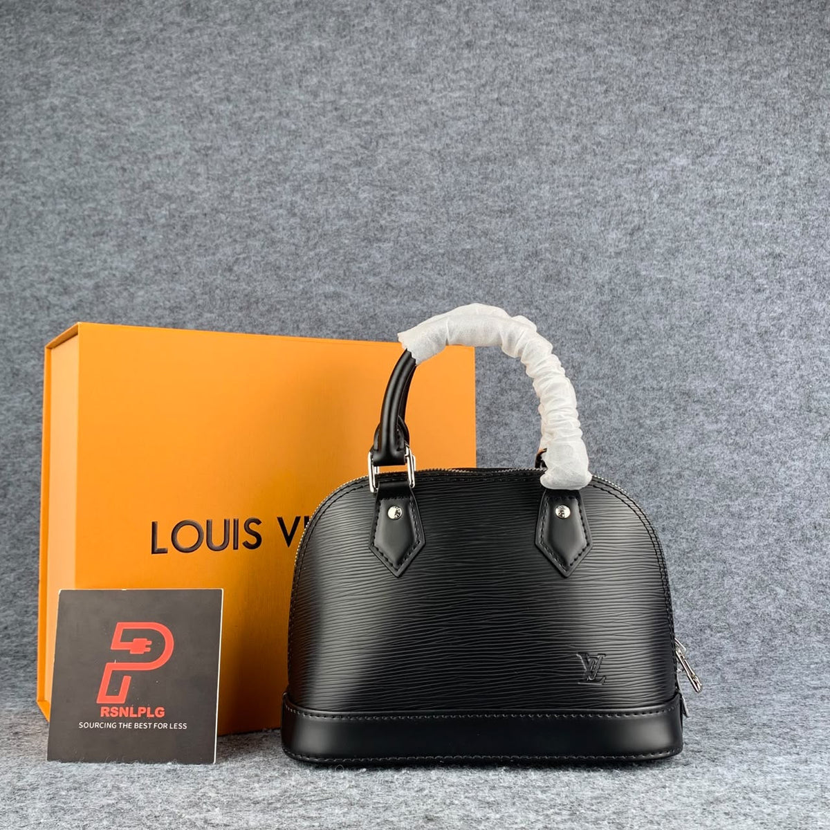 LV Alma BB in Black Epi Leather