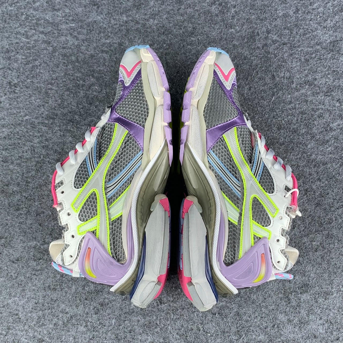 Balenciaga Runner Sneaker 'Grey Light Purple Neon Yellow'