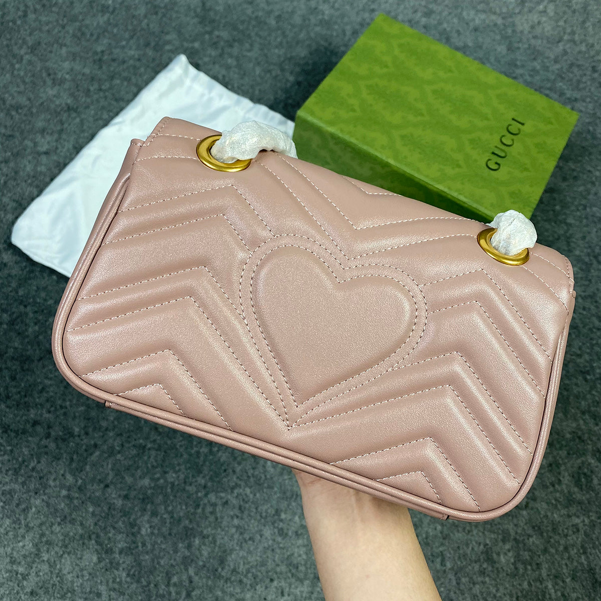 GG Marmont Matelasse Super Mini Bag 'Pink'
