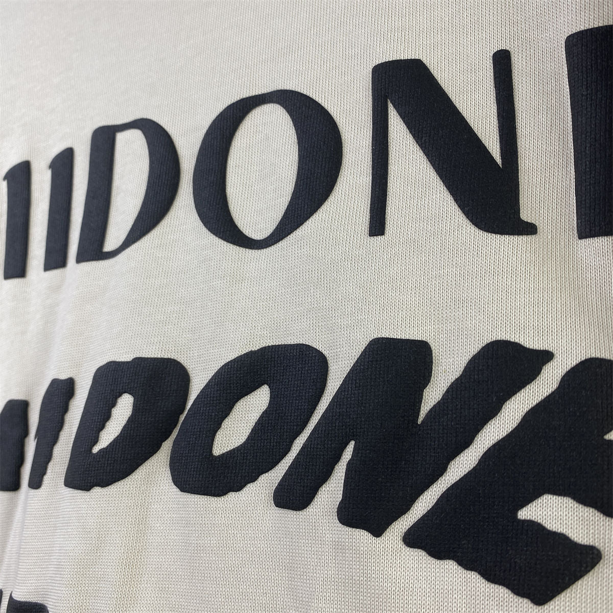 We11done Washed Logo T-Shirt 'Ivory'