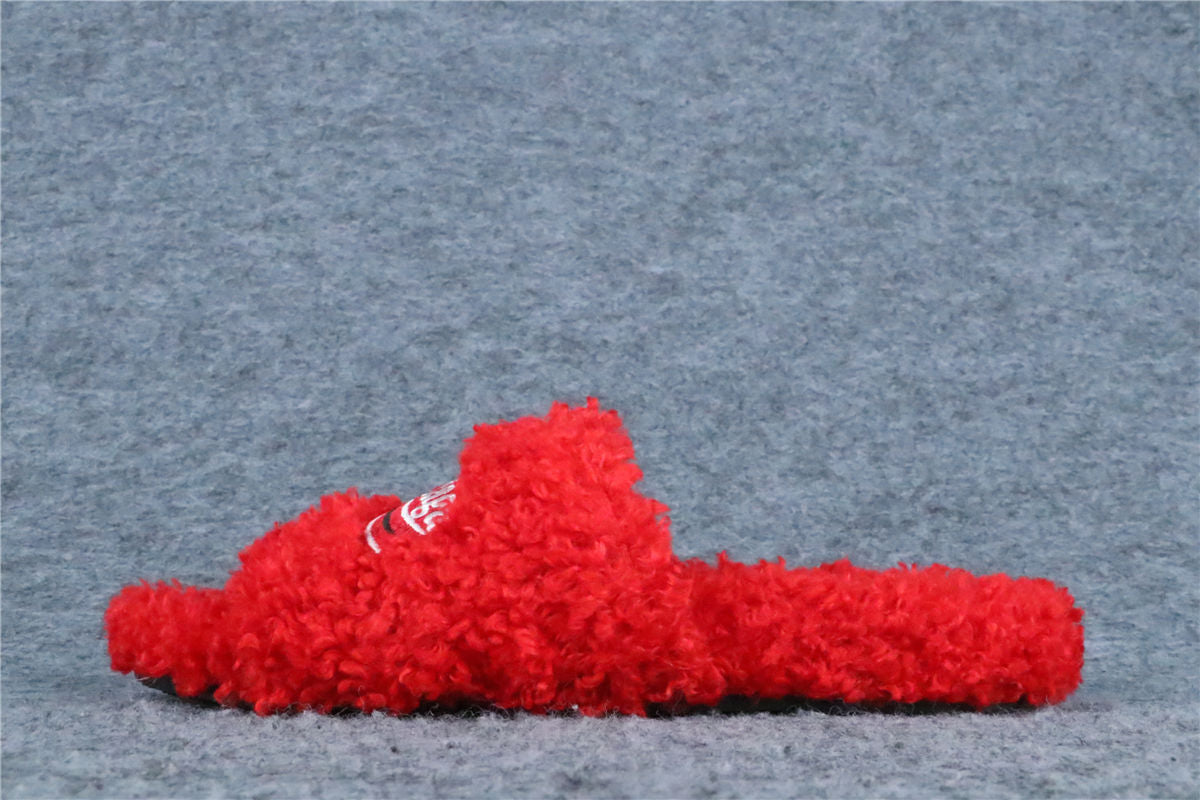 Balenciaga Wmns Furry Slides 'Red'