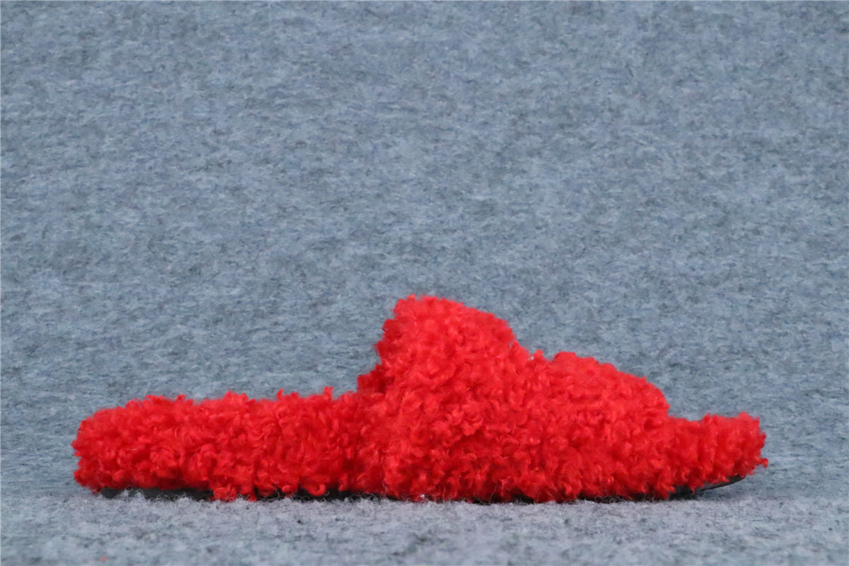 Balenciaga Wmns Furry Slides 'Red'