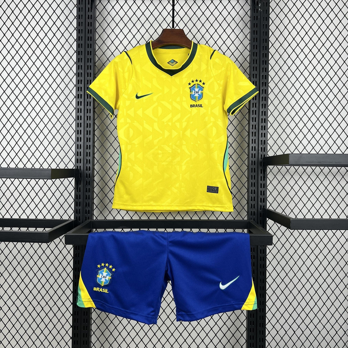 Brazil KIDS World Cup 2026 Home Kit  (Please put your preferred number and name in the order note)