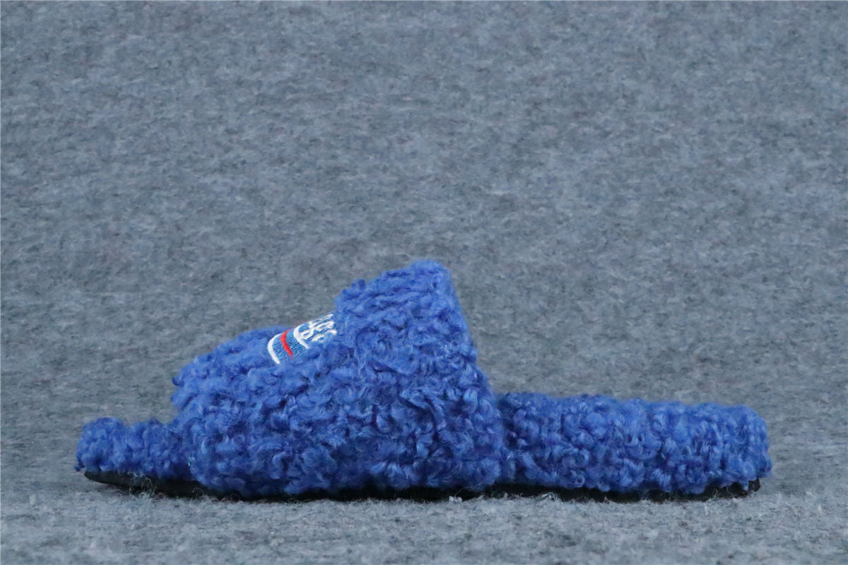 Balenciaga Furry Slide Sandal 'Blue'