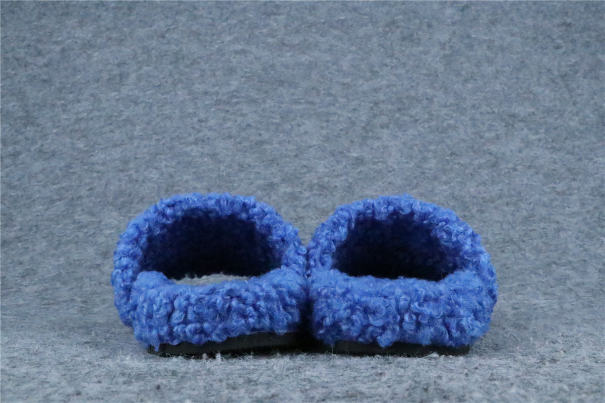 Balenciaga Furry Slide Sandal 'Blue'
